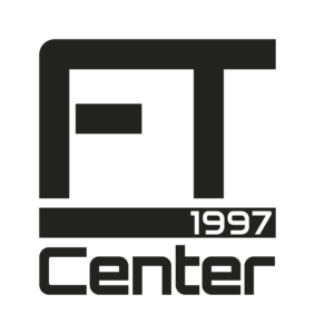 FT Centerin logo, valkoinen tausta.